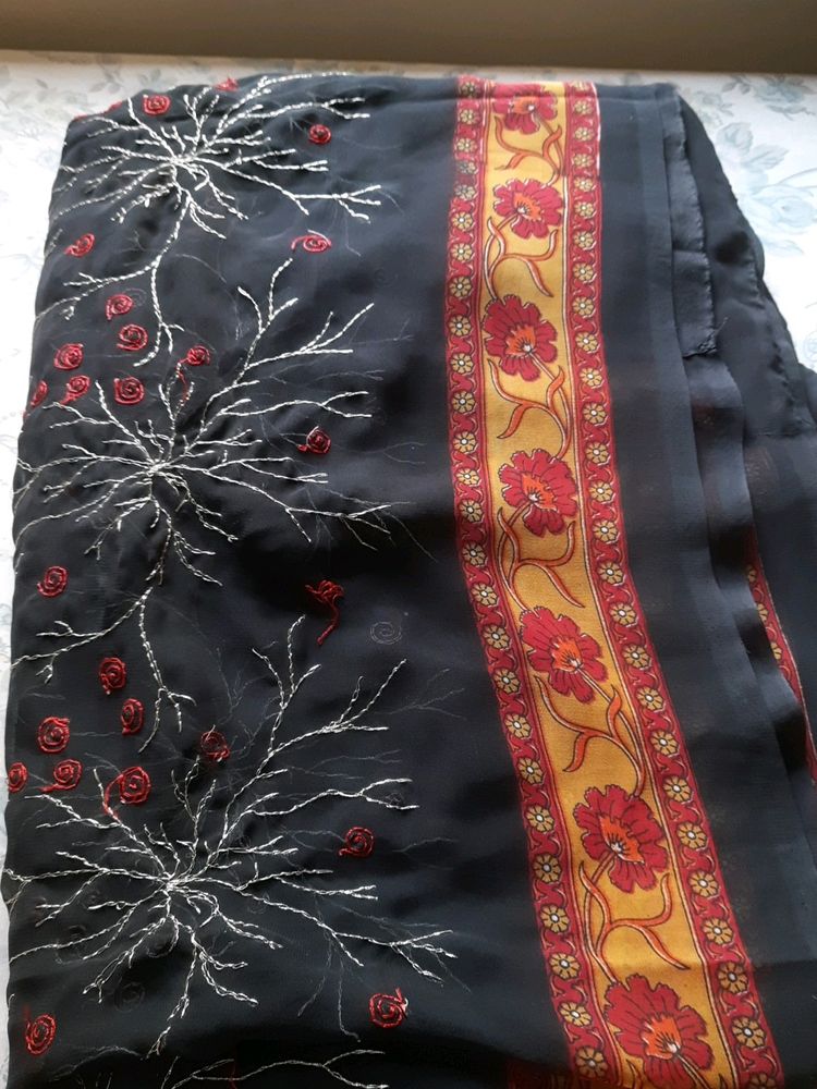 Festive Black Saree