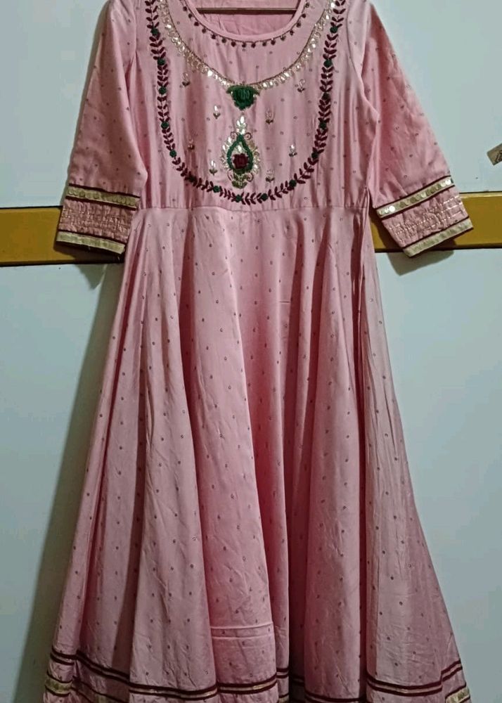 Pink Anarkali Suit Set