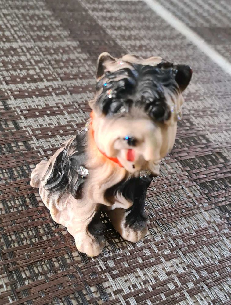 Ceramic Puppy with Red Bow