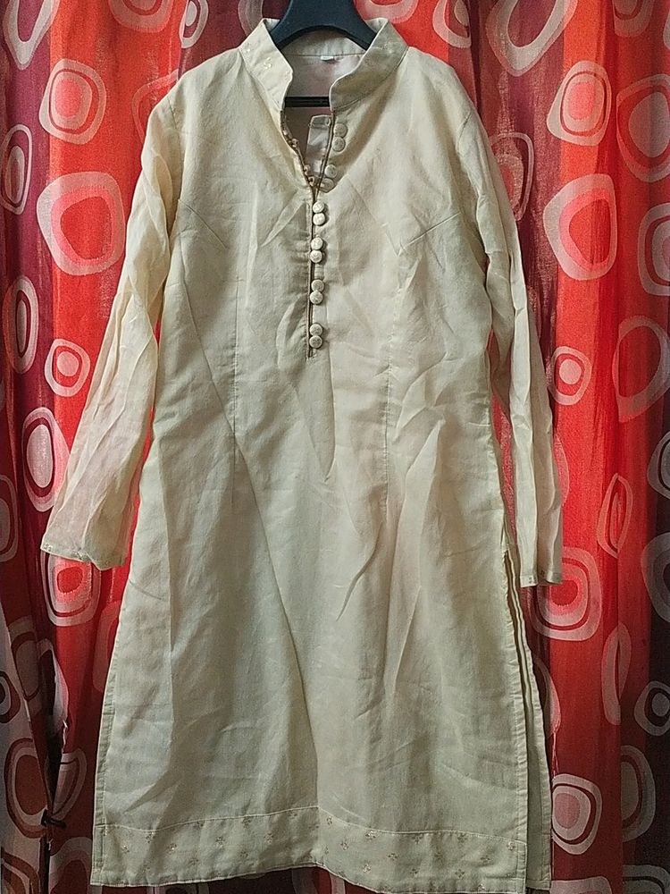 CREAM KURTA