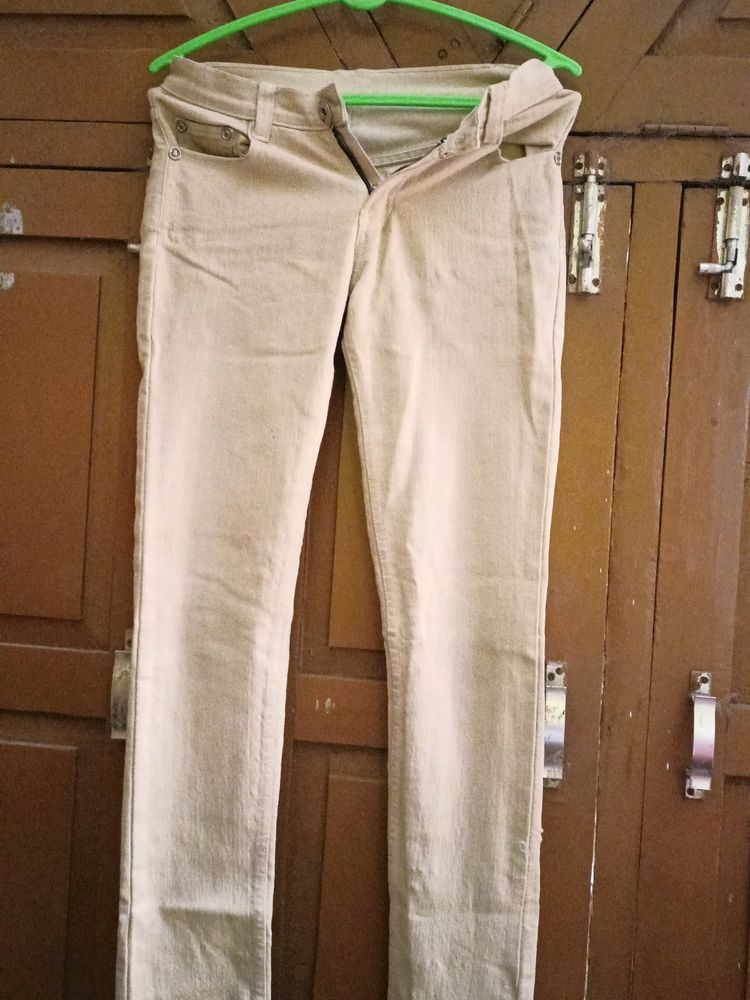 Cream Denim Jeans