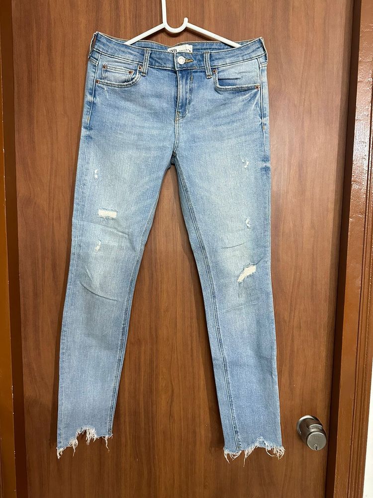 Zara Torn Jeans/ Denim