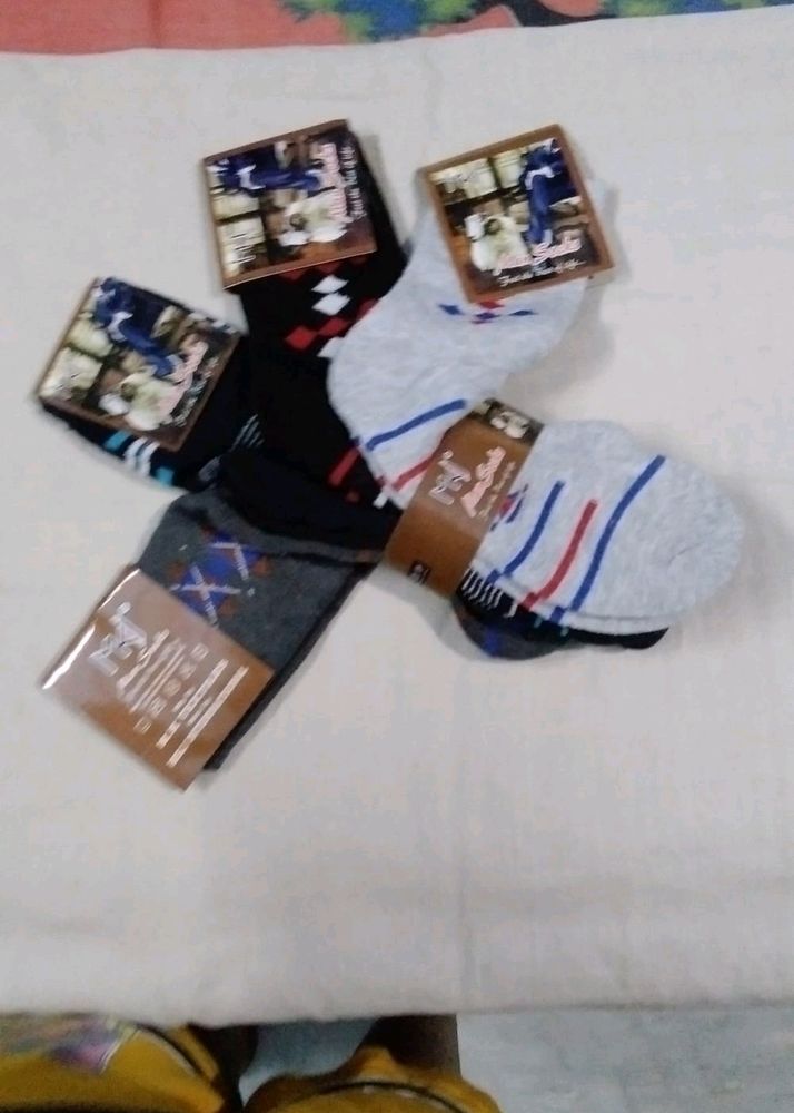 Long Men Socks In Pack Of 4 Multi Colour