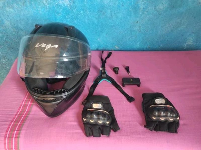 VEGA BOLT BLACK HELMET