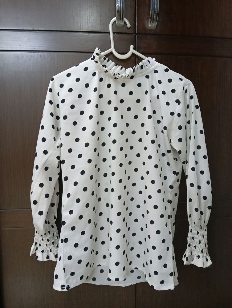 Full Sleeved Polka Dot Shirt