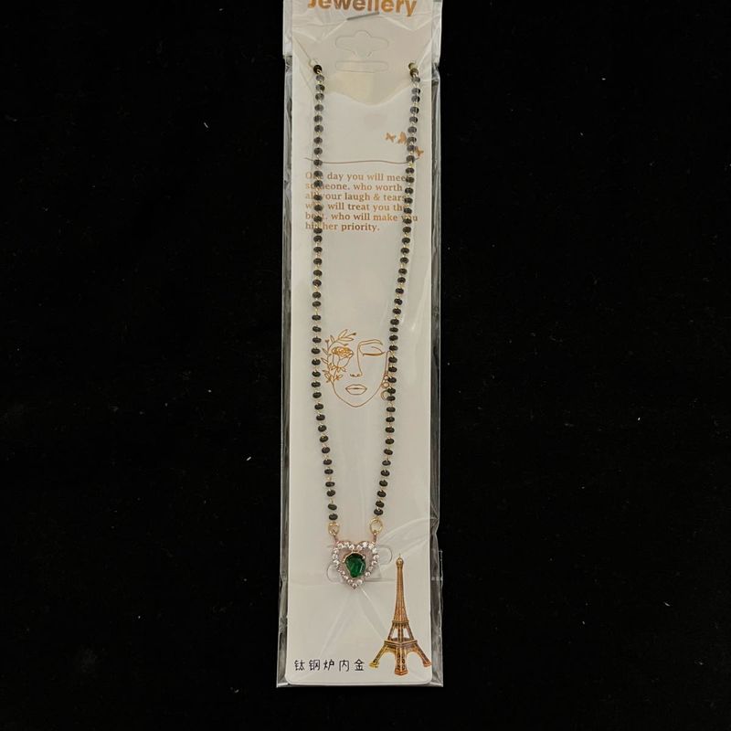 Green Stone Mangalsutra