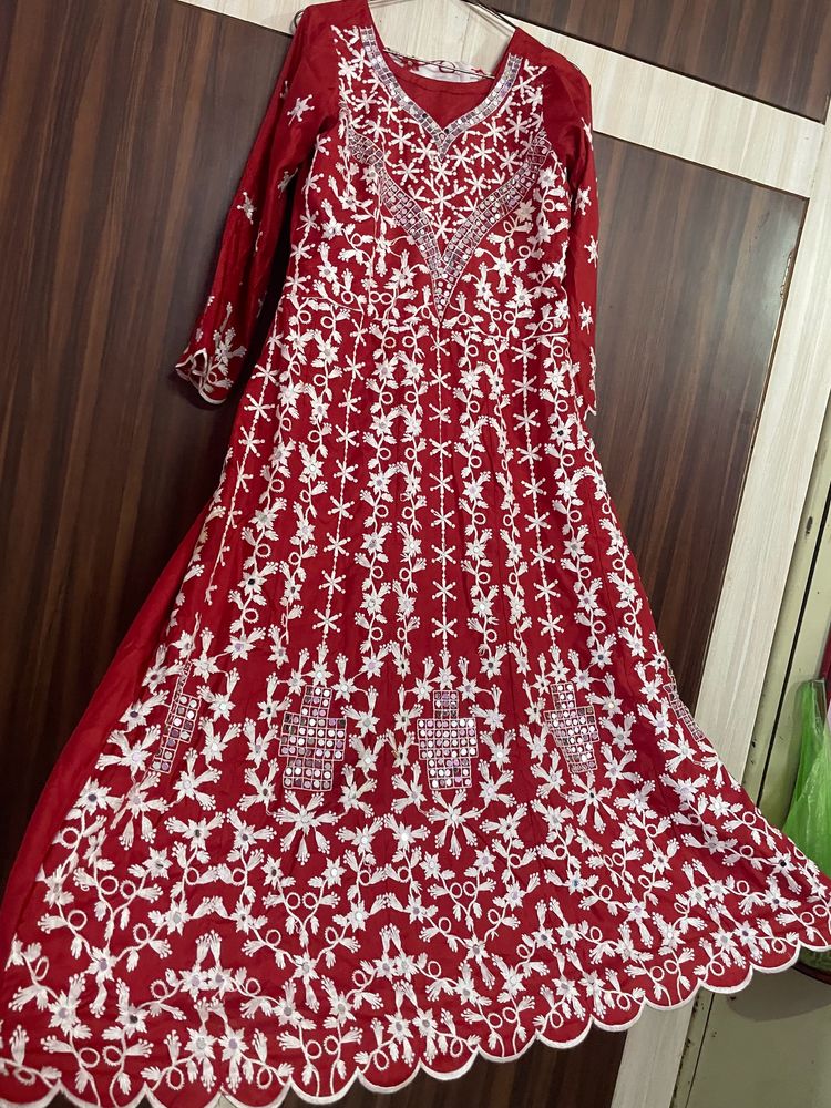 Phulkari Gown With  Dupat