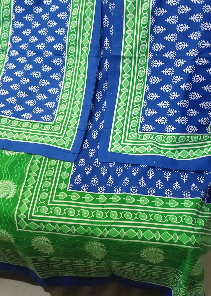 Blue Colour Cotton Bedsheet