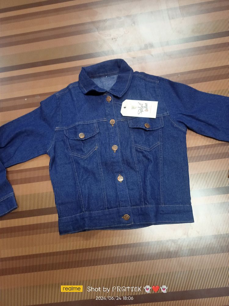 (M-48) 34 Size  Regular Fit Denim Jacket For Women