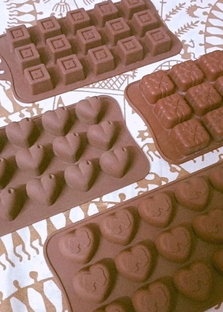 Chocolate Silicon Moulds Set Of 4