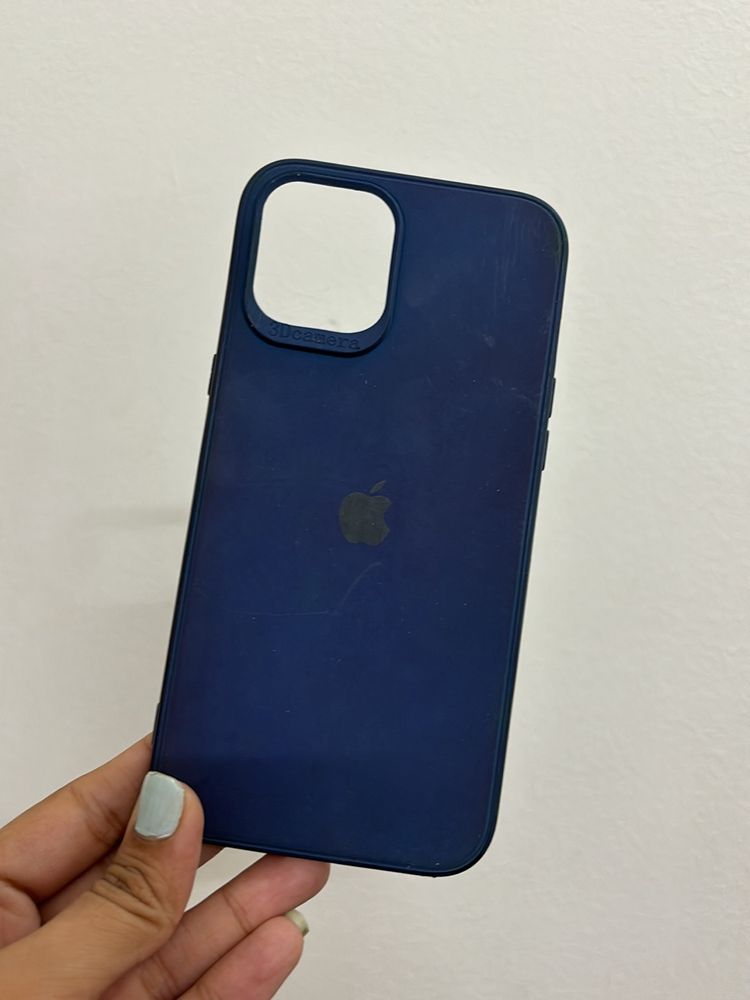 IPhone12ProMax (Used) Navy Blue Silicone Cover