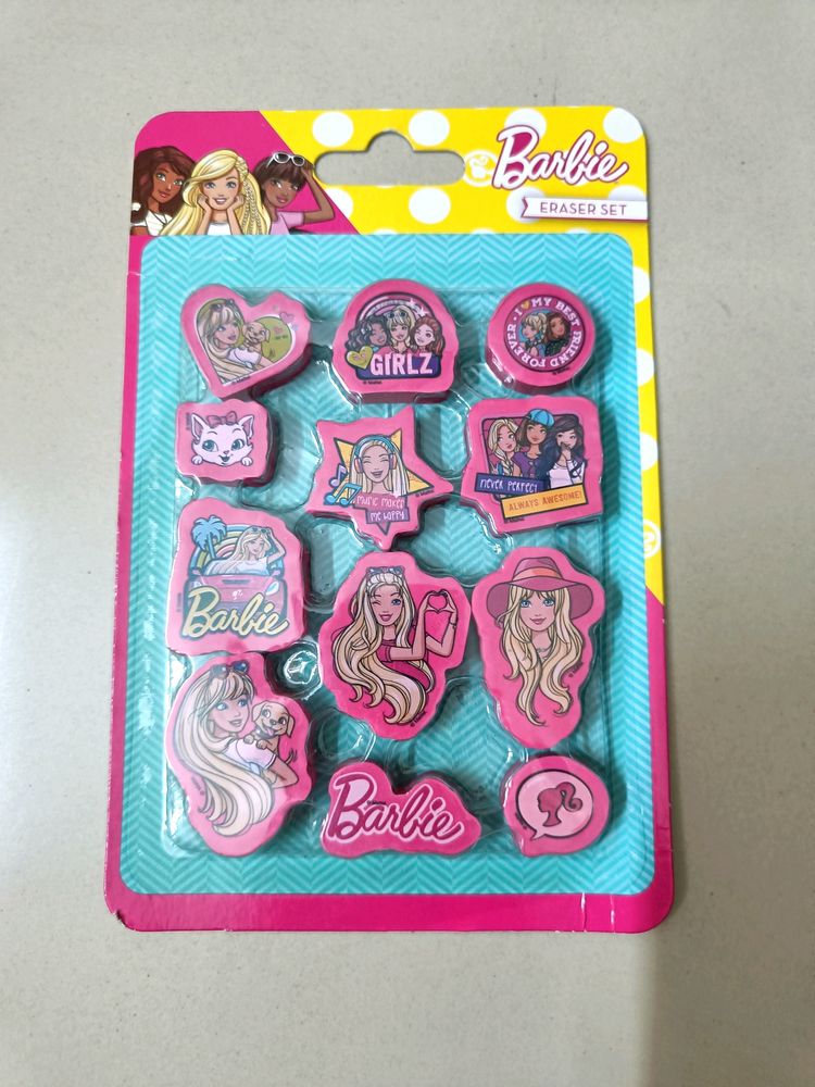 Barbie Erasers Set