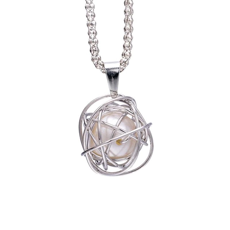 Bird Nest Crystal Pearl Pendant