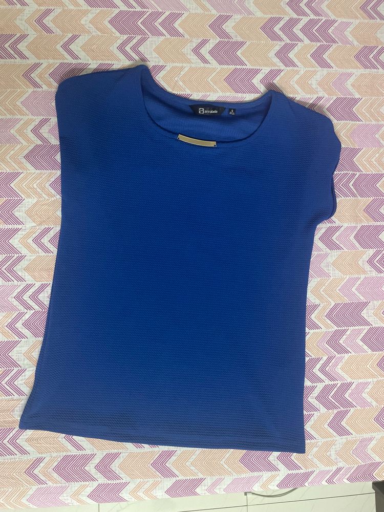 Blue Solid Top