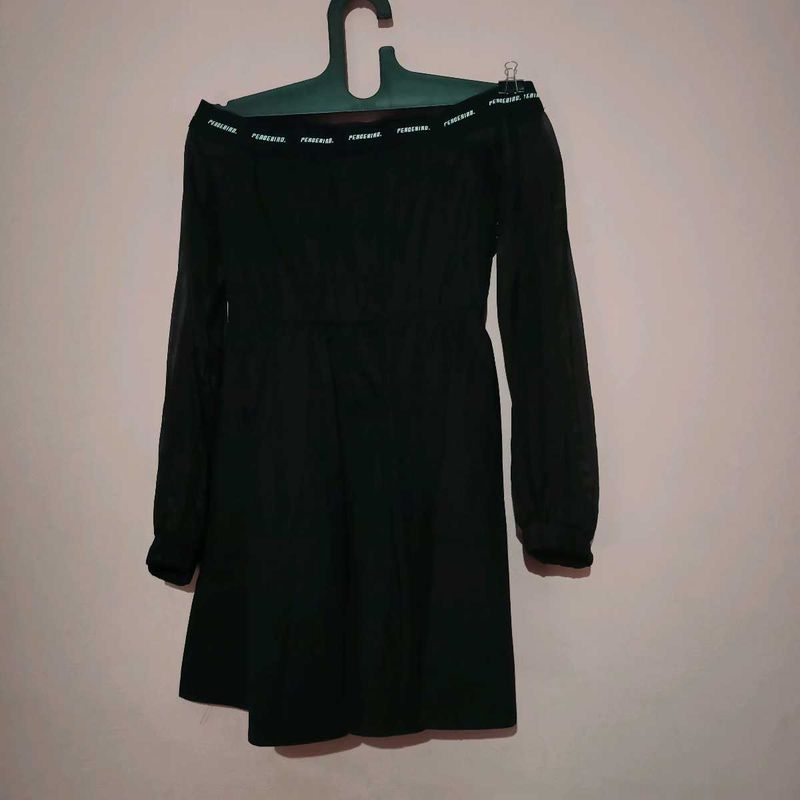 Off Shoulder Black Party Wear Dress