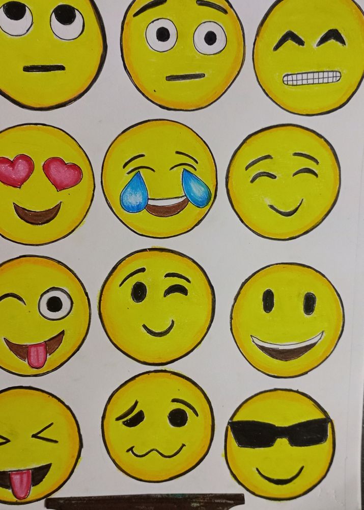 Hand Made On Art Paper EMOJI 😀