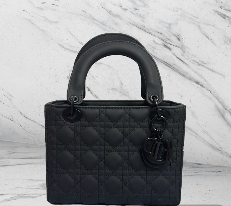 Dior Lady Matte Black Bag