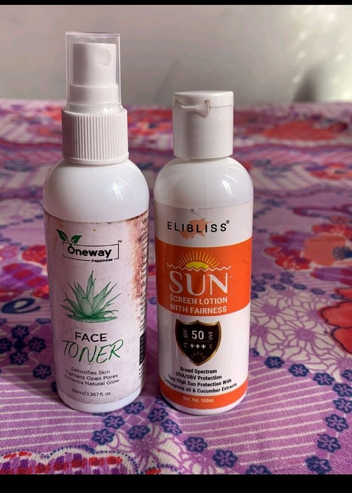 Sunscreen And Toner