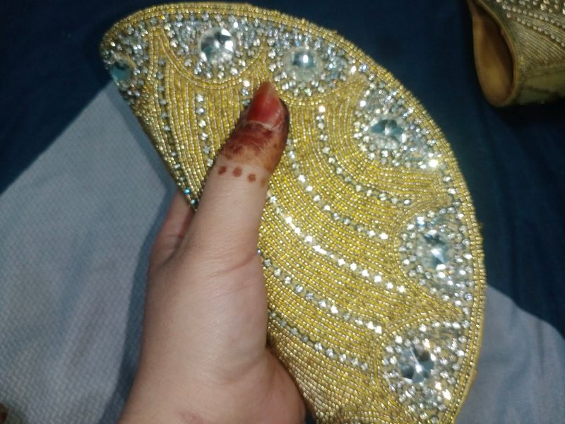 New Golden Bridal Clutch Fancy  For Women