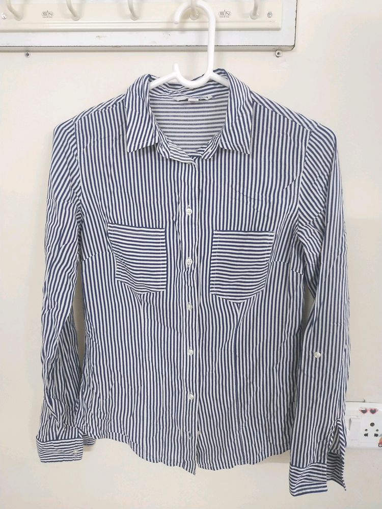 Blue& White Lining Shirt