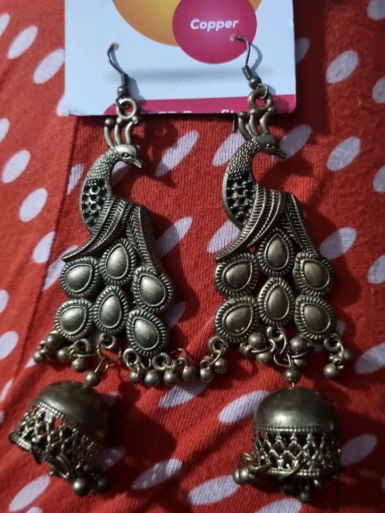 Peacock Metal Earrings