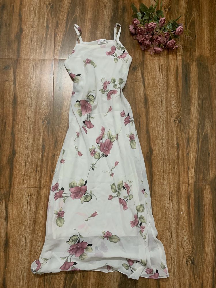 White Floral Dress