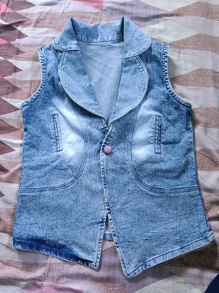 Sleeveless Denim Jacket