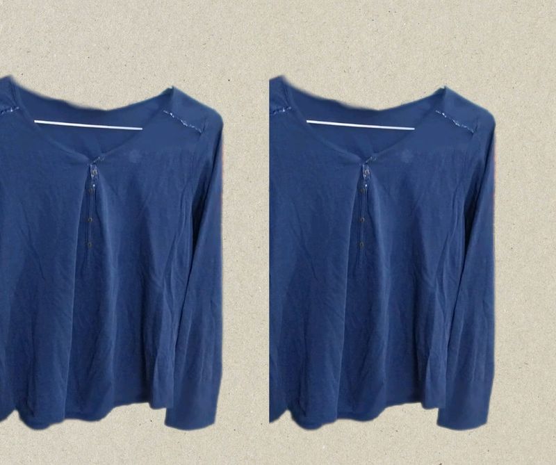 "Blue Top, Comfortable Yet Chic And Simple "