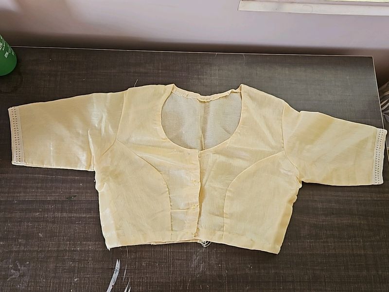 Golden Blouse Front Open.