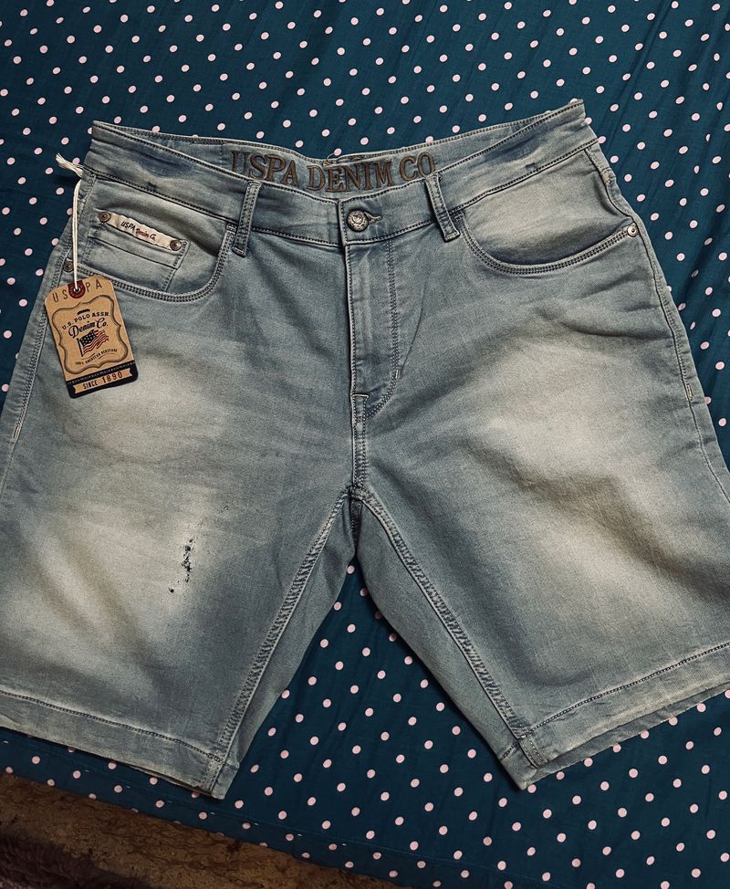 U.S POLO DENIM JORTS Y2k