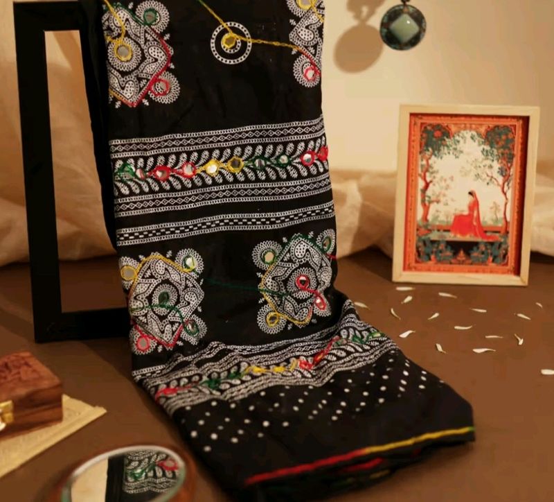 Oye Happy Festival Black Dupatta