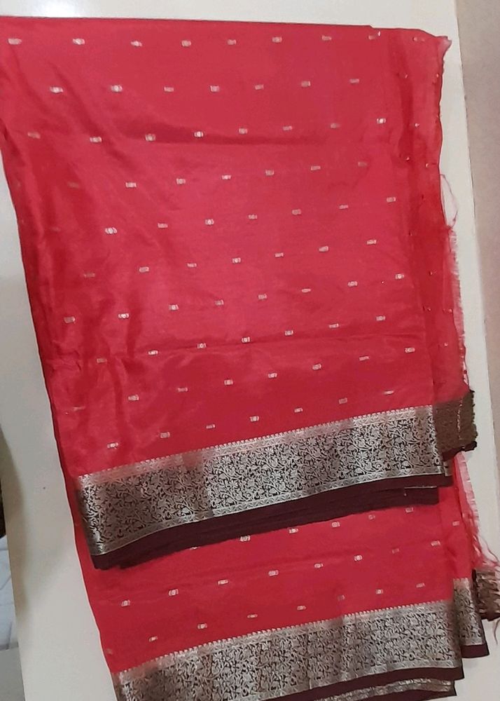 Vibrant Red Color Saree.