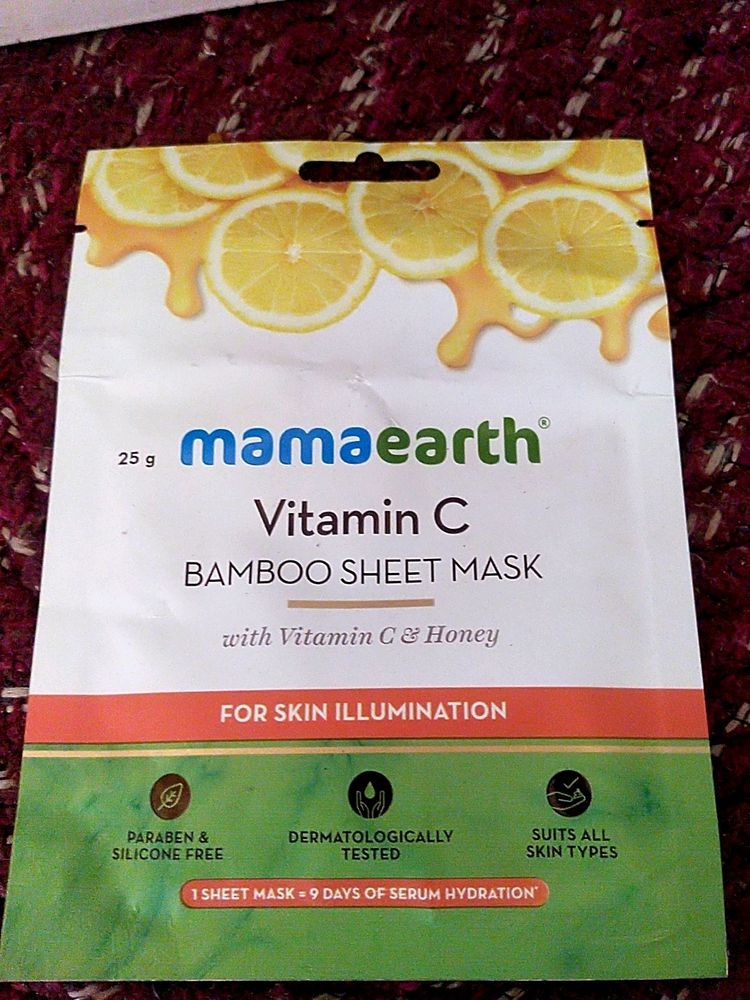 Mamaearth Vitamin C Bamboo Sheet Mask