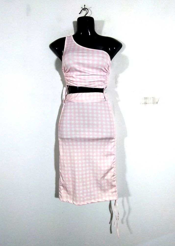 Pink And White Checks Co-ord (Women's)