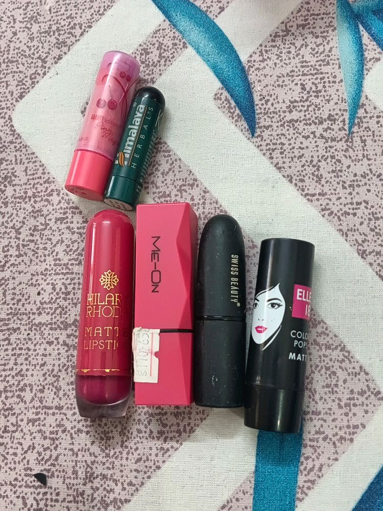 Lipsticks, Lipbalm & Himalya Kajal Combo