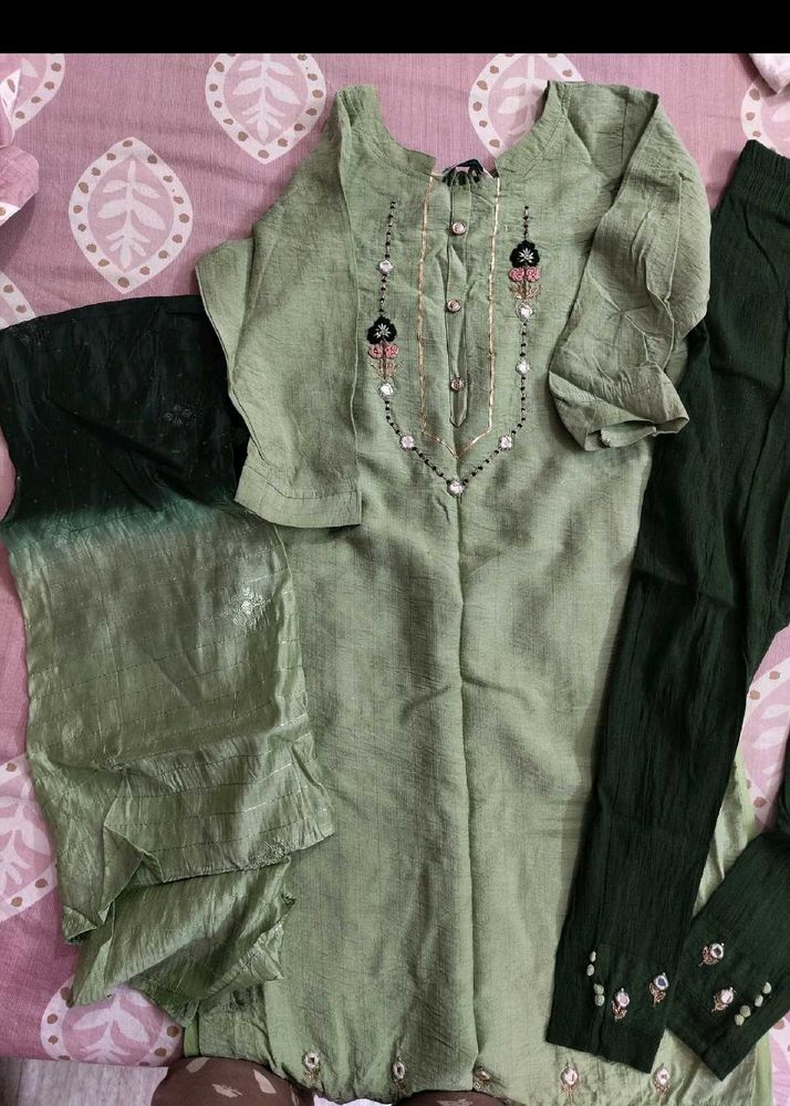 3 Piece Pure Cotton Suit