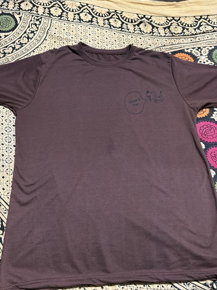 T-shirt With Brown Color