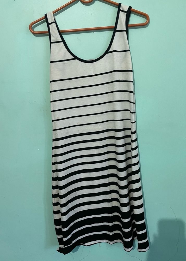 Stripe Black N White Dress