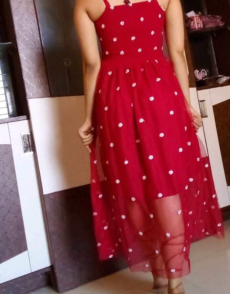 Cherry Colour Dress