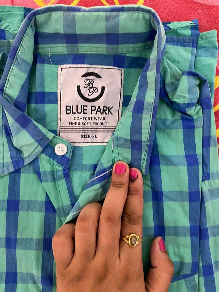offer: blue park cotton shirt