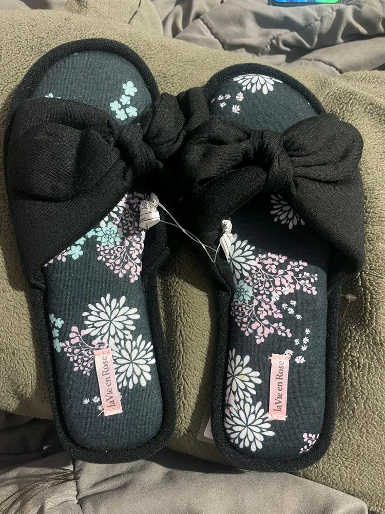 Knotted Open Slide Slippers