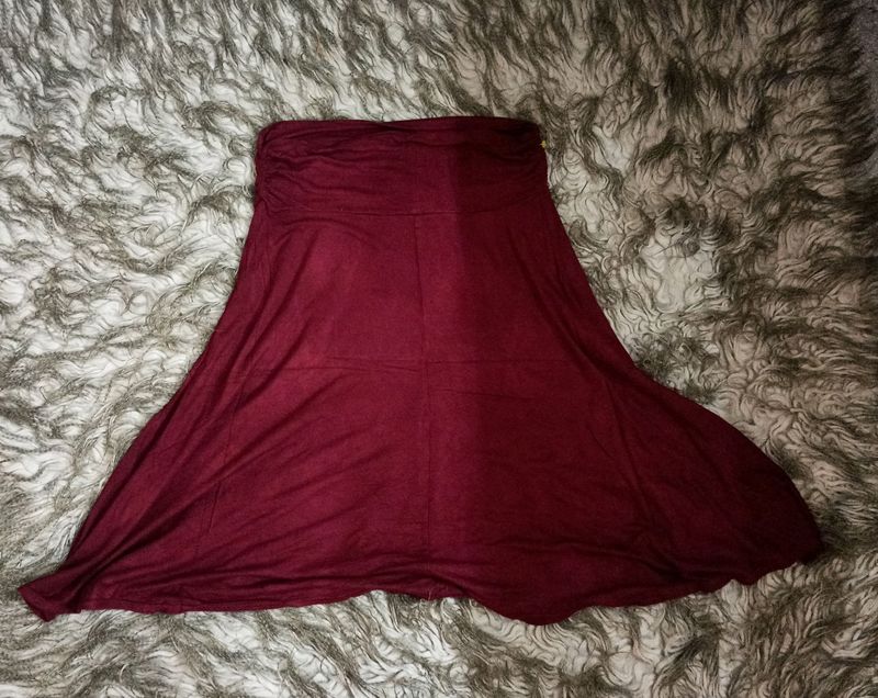 Cherry Red Stretchy Skirt