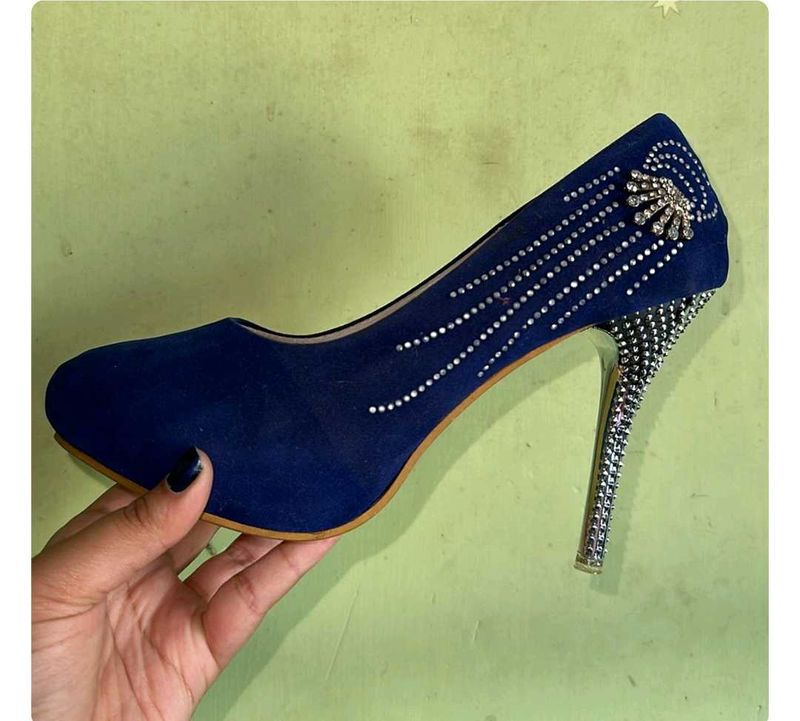 Blue Pencil Heels