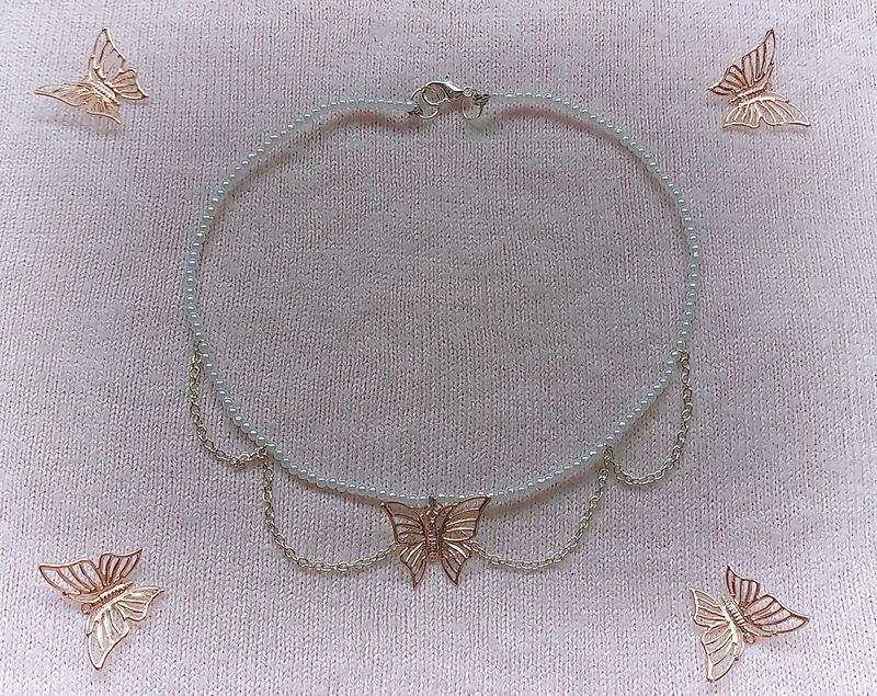 Handmade Butterfly Necklace Coquette Y2k Pinterest