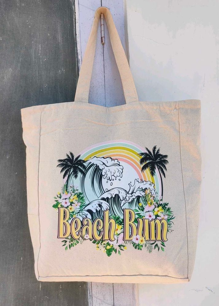 Beach summery Beige Tote Bag