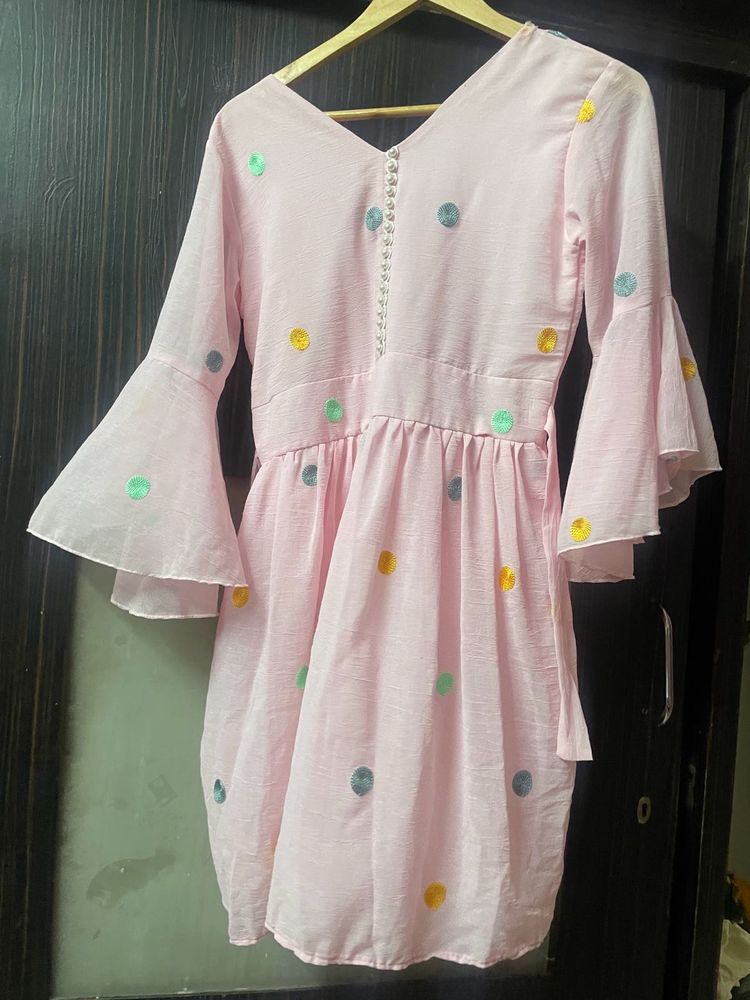 Beautiful Xl Size Light Pink Dress