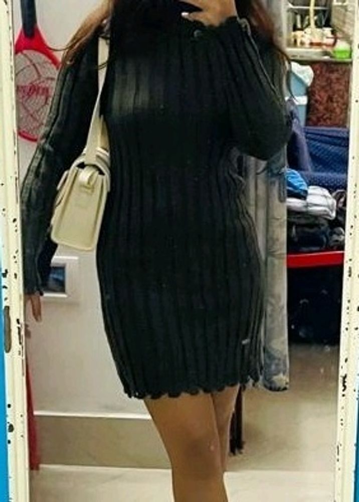 Woolen One Piece Dress