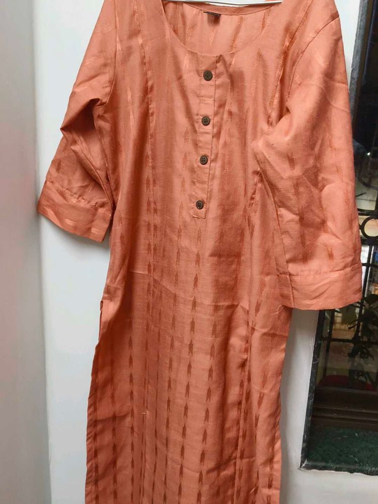 Kurta For Daily Use (Peach Color)