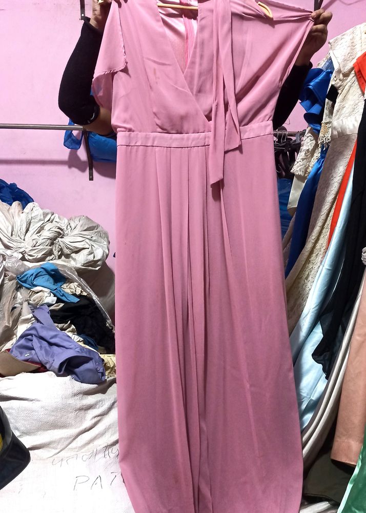 Pink Long Party Gown Dress Urbanic