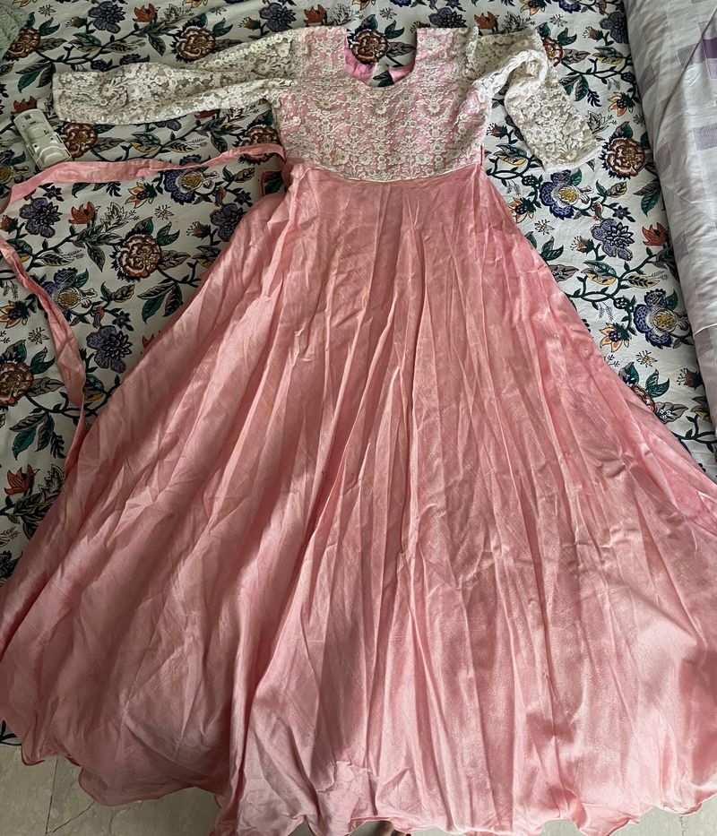 Pink Gown for girls; 10-12 years custom made